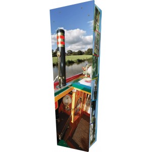 Canal Boat - Personalised Picture Coffin with Customised Design.